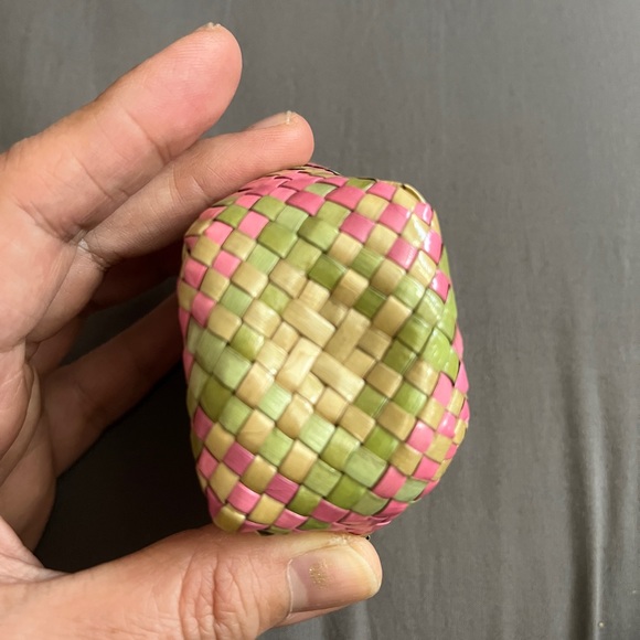 Boho Braided Leaf Coin Purse Woven Natural Palm Wallet Case Bag Kawaii Handmade - Picture 6 of 14